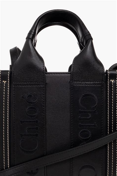 Chloé ‘woody Small' Shopper Bag In Black 